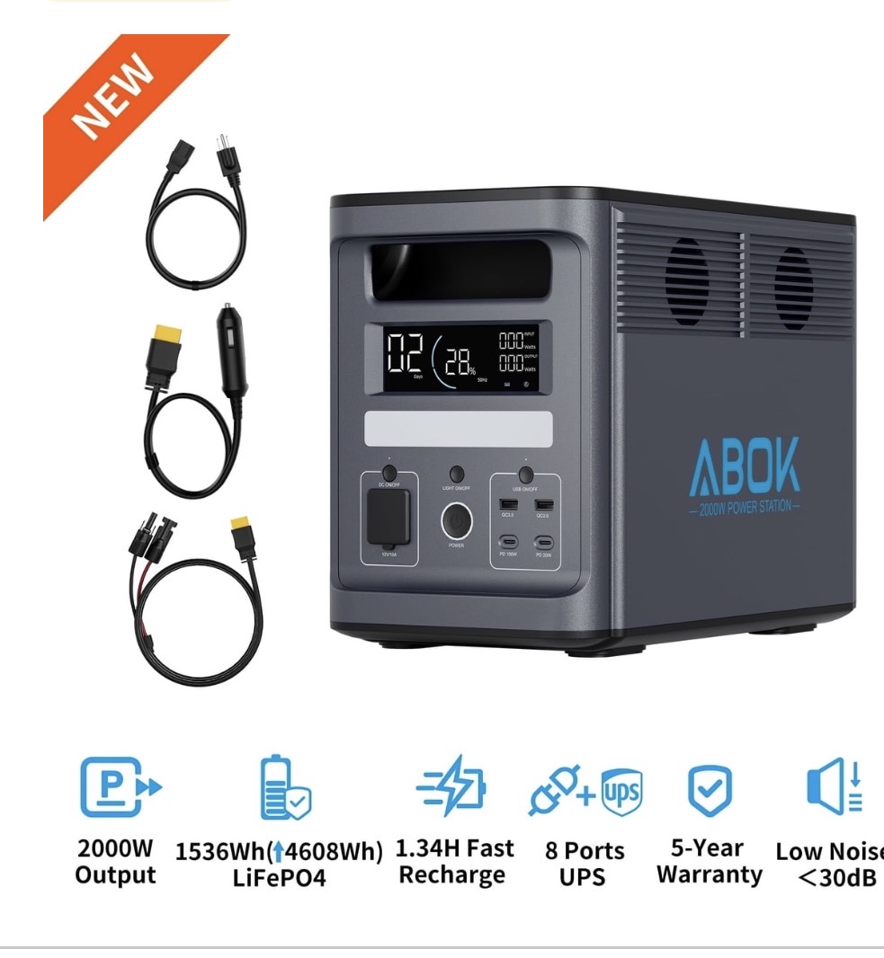 Estación de Energía Portátil 2000W