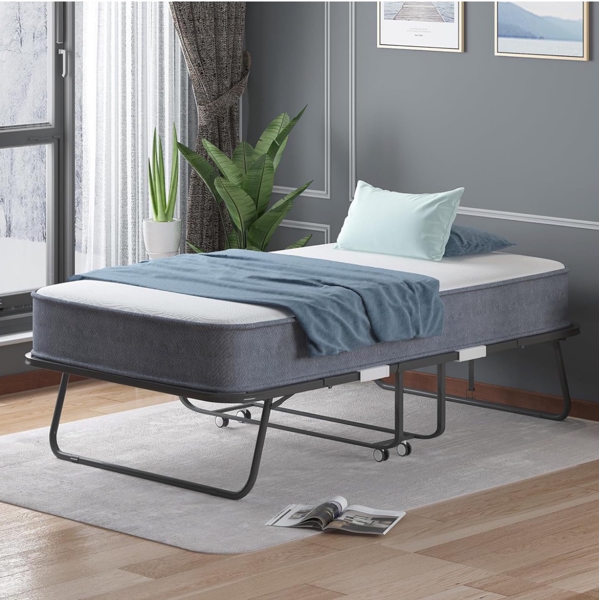 Cama plegable con colchón