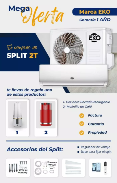Aire acondicionado Split 2T marca EKO