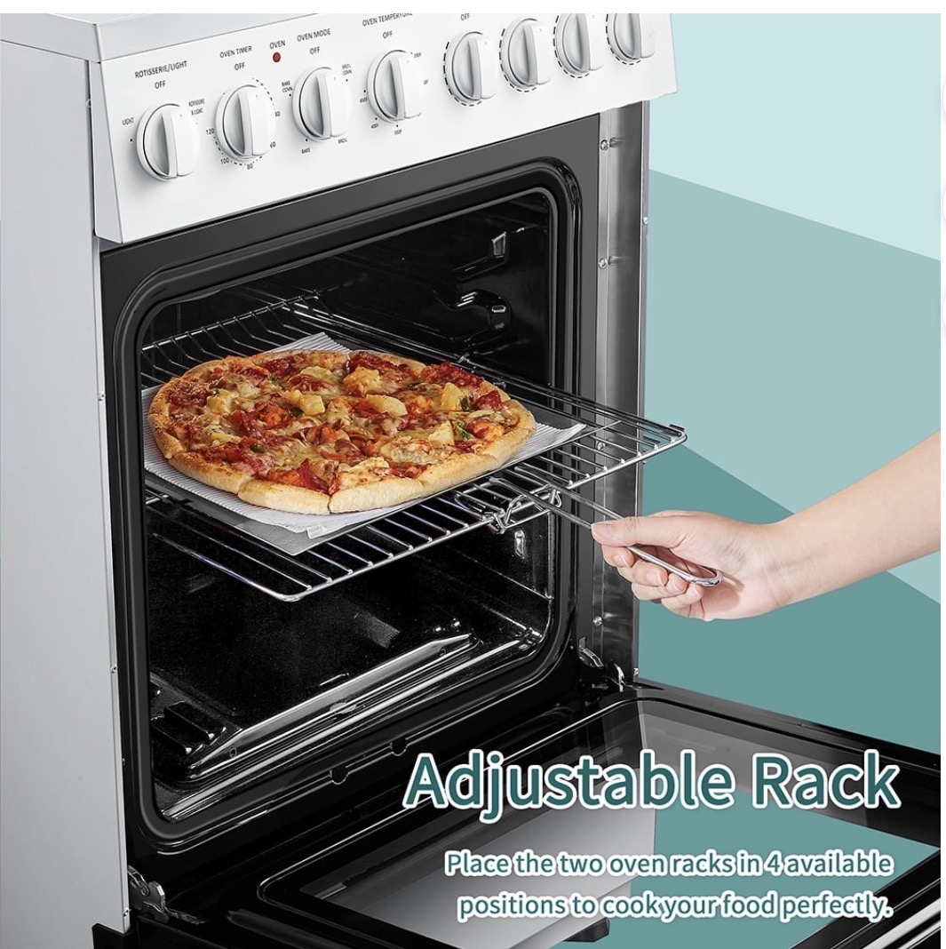 Cocina eléctrica de 4 quemadores con horno incluido