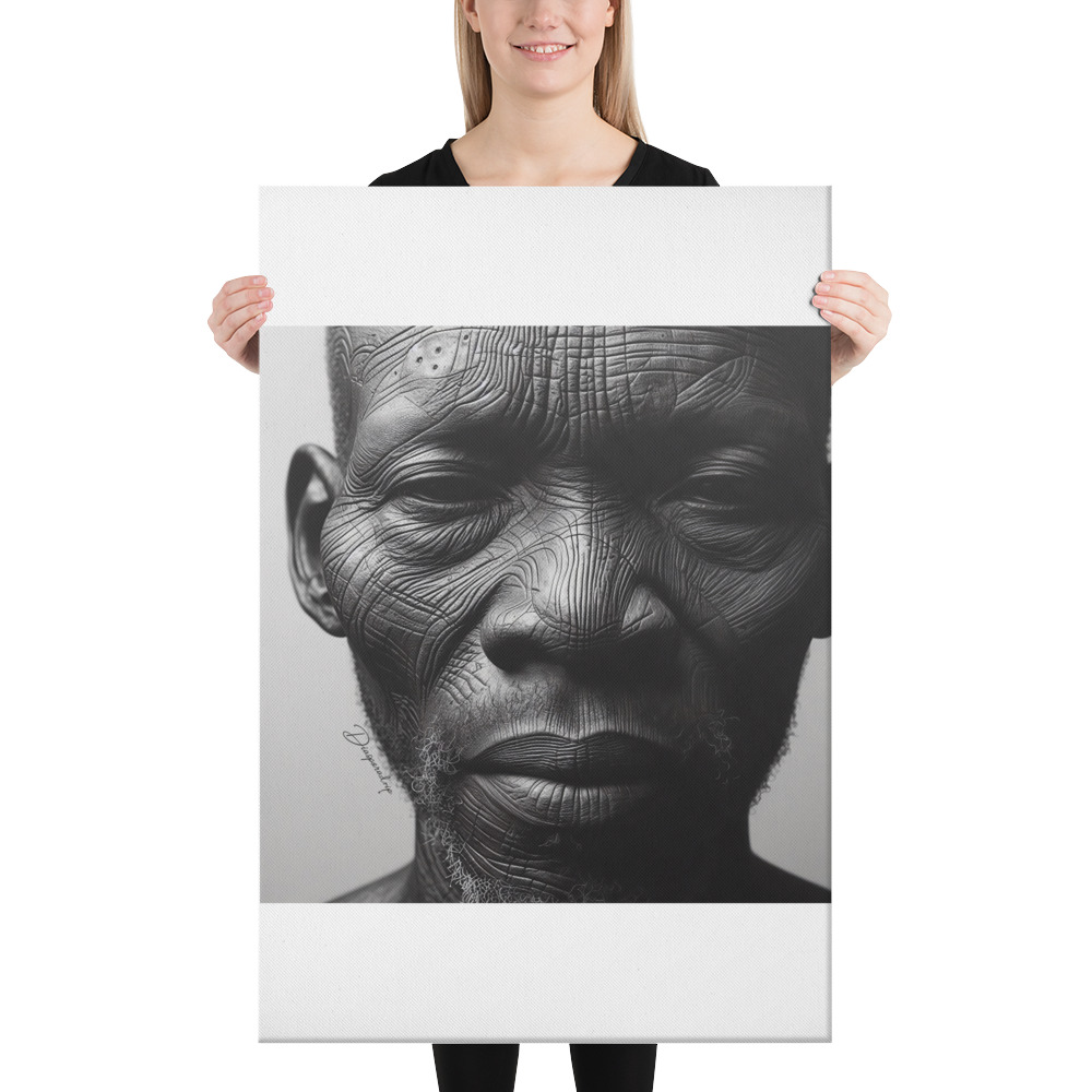 My Face Is a Map of Survival — Canvas Art Print