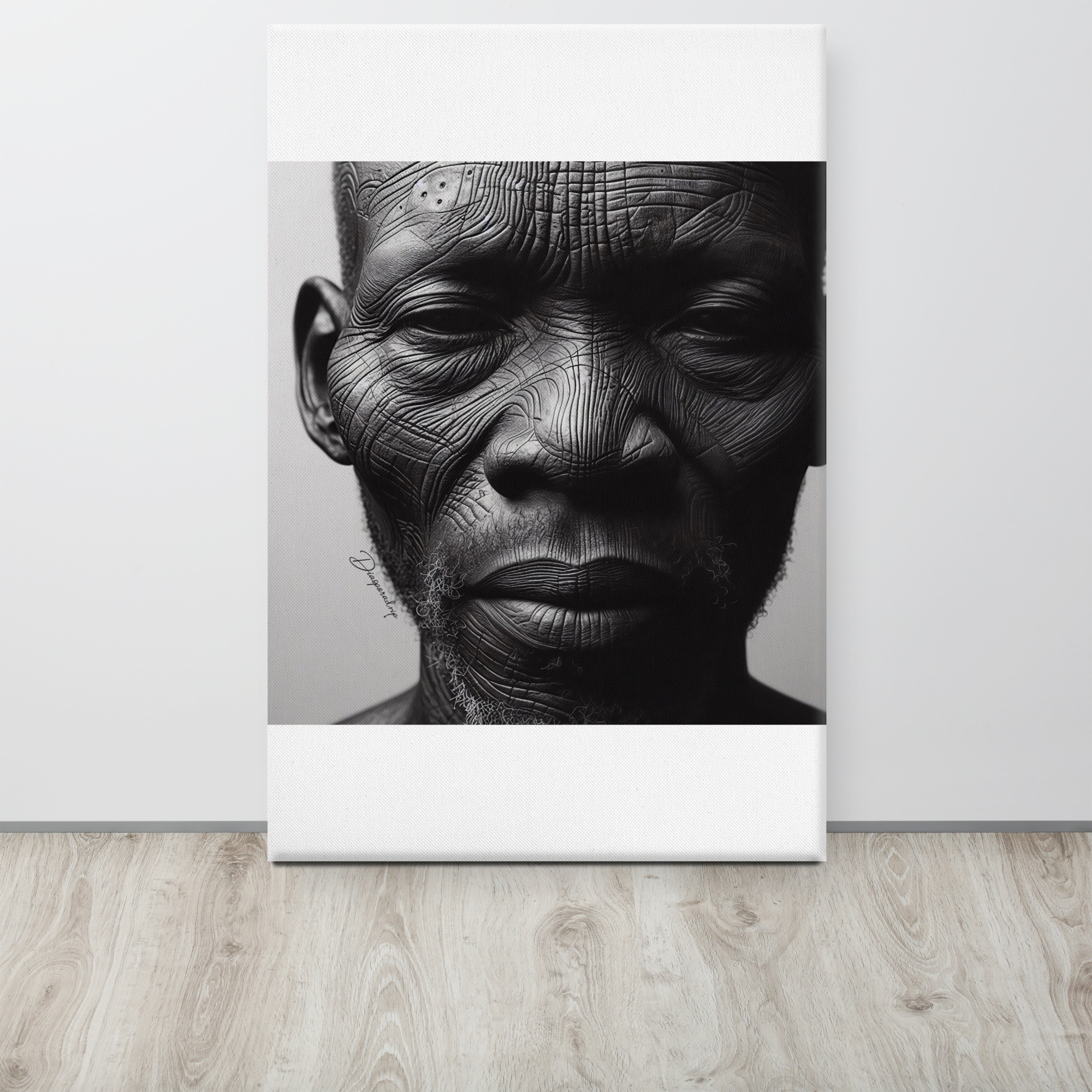 My Face Is a Map of Survival — Canvas Art Print