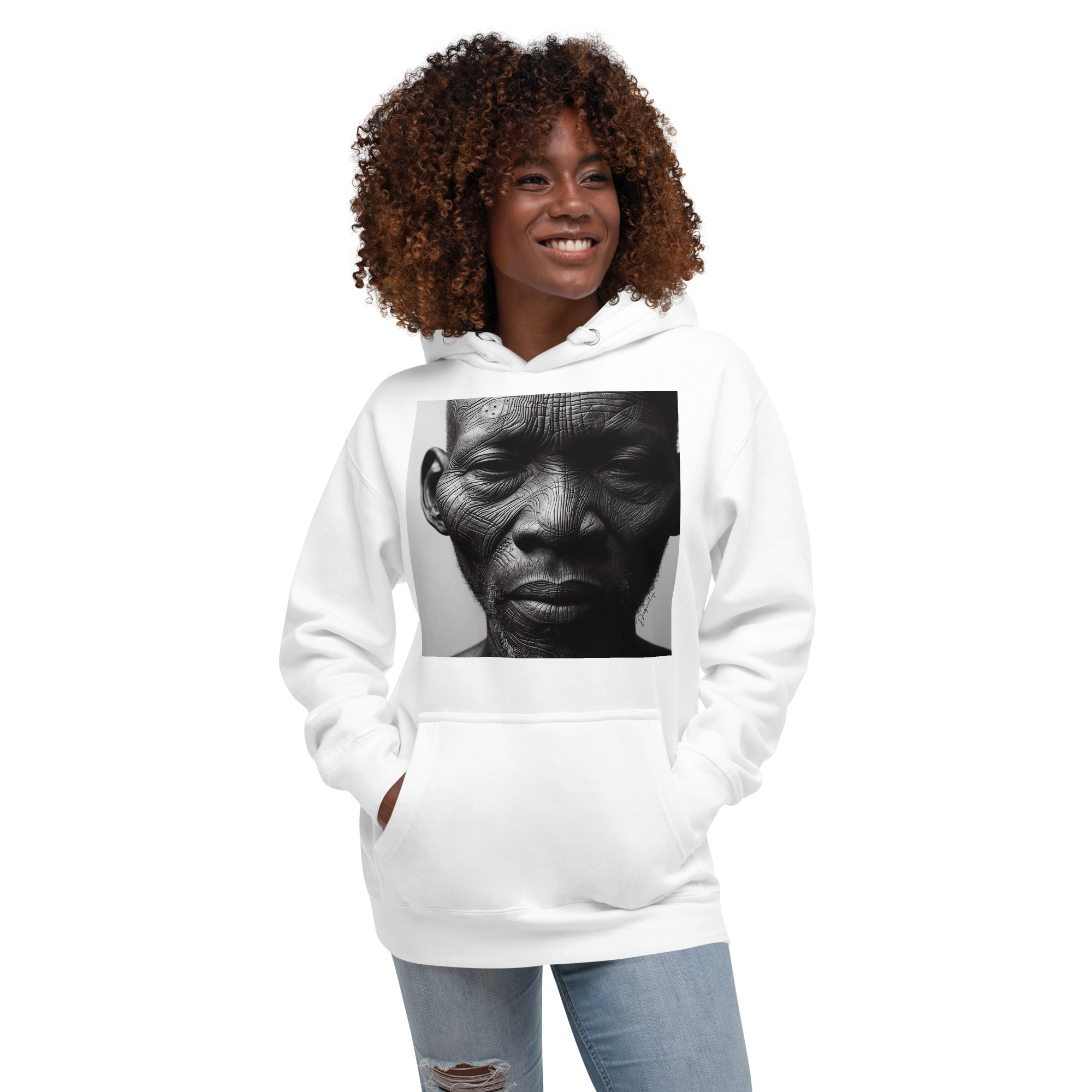 MY FACE IS A MAP OF SURVIVAL — Premium Hoodie (Cotton Heritage M2580)