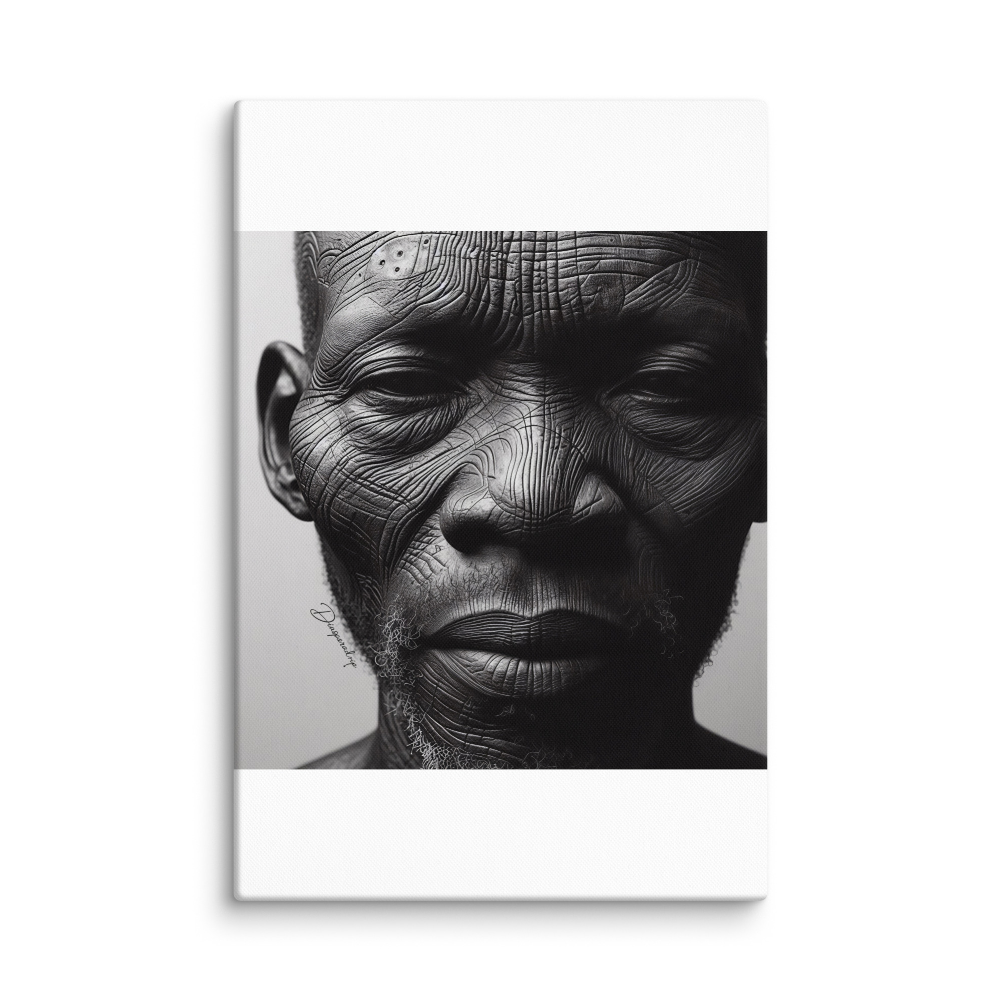 My Face Is a Map of Survival — Canvas Art Print