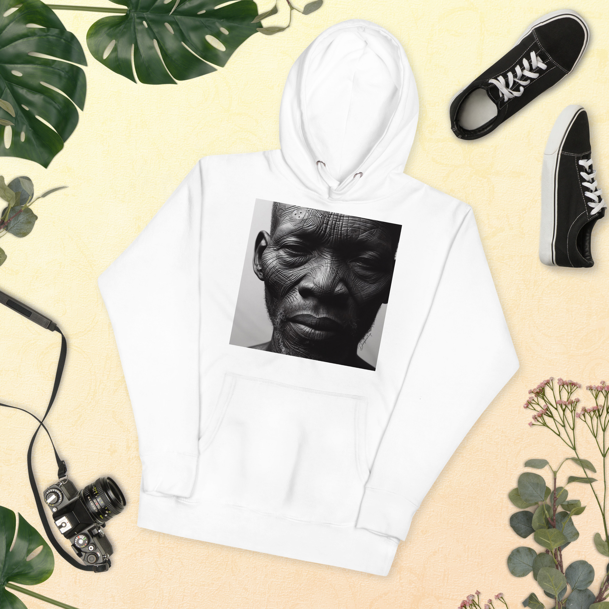 MY FACE IS A MAP OF SURVIVAL — Premium Hoodie (Cotton Heritage M2580)