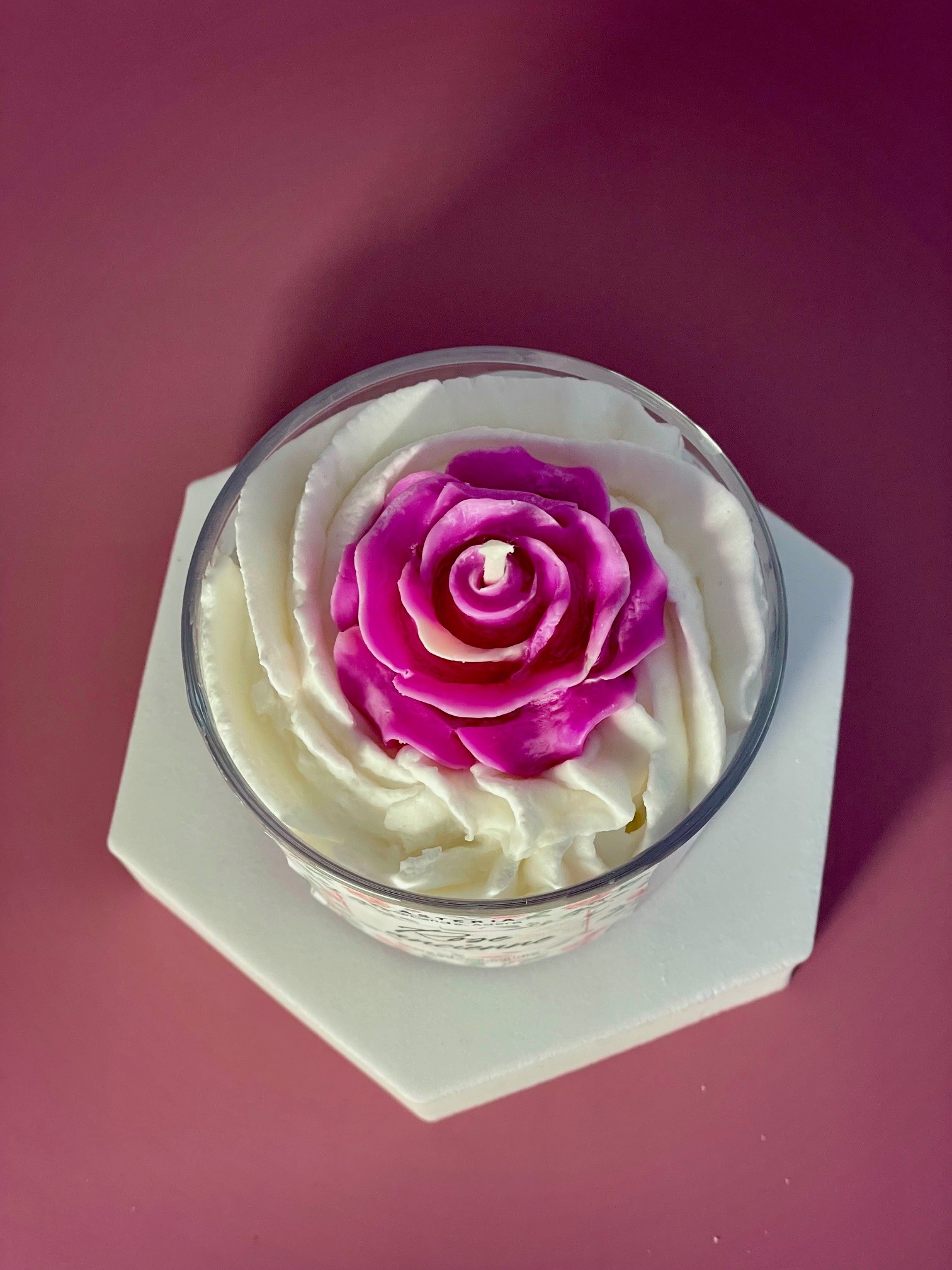 Old rose candle