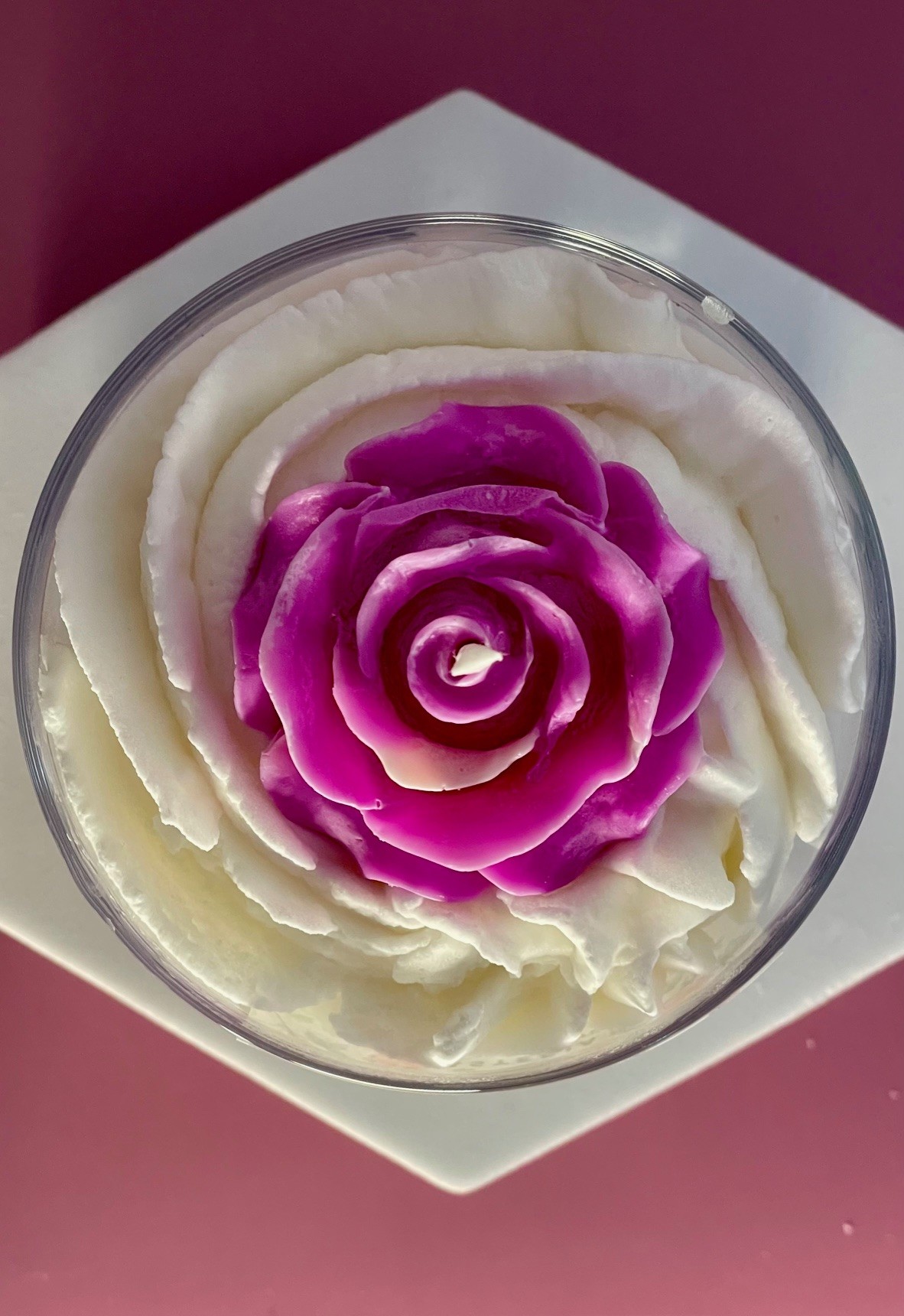 Old rose candle