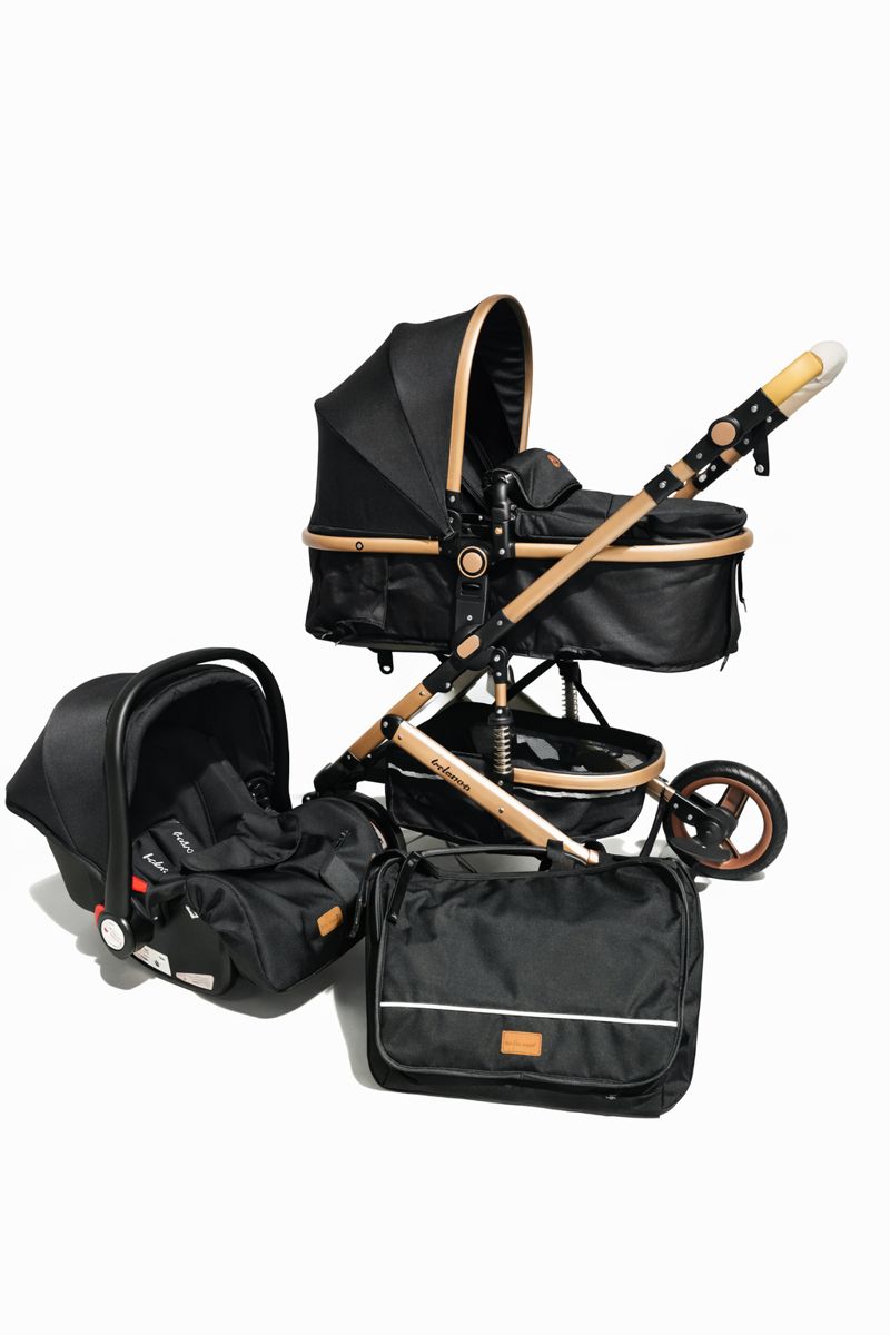 Trio BELECOO – Poussette 3-en-1 Premium | Élégance & Sécurité