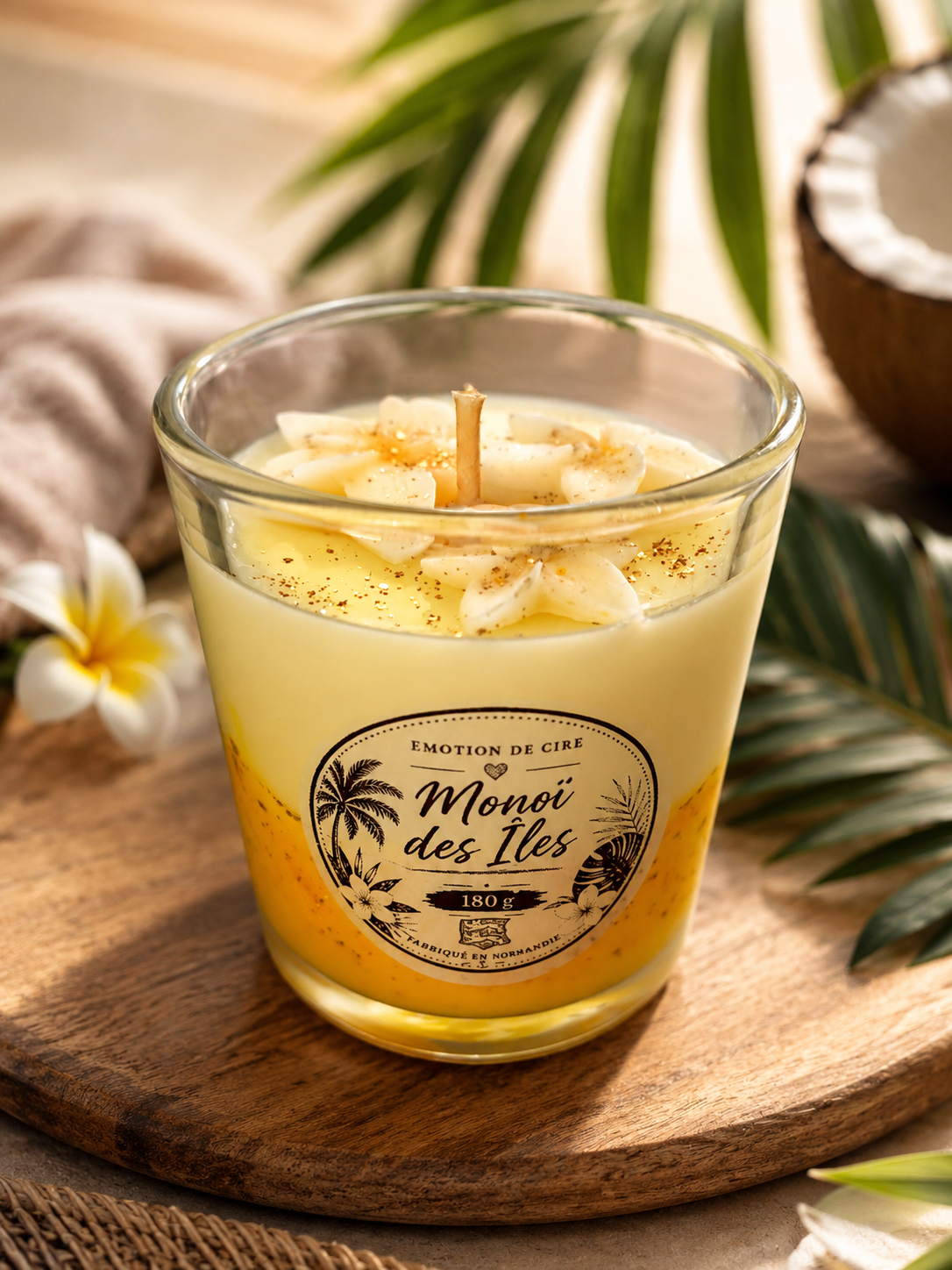 Monoï des Îles – Bougie parfumée artisanale 🌴☀️