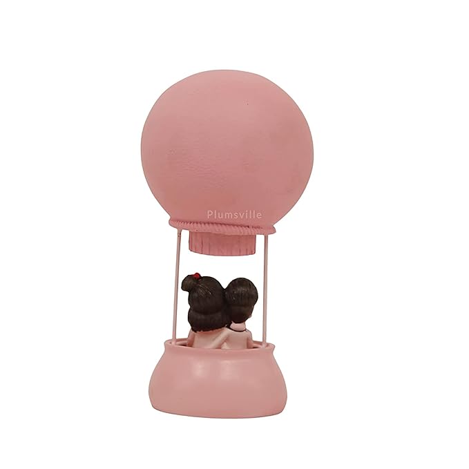 Lifestyle Love Couple Balloon Statue for Home Decor I Gift Ideal Valentine Day, Loving Romantic Couple & Decorative Showpiece (pink)