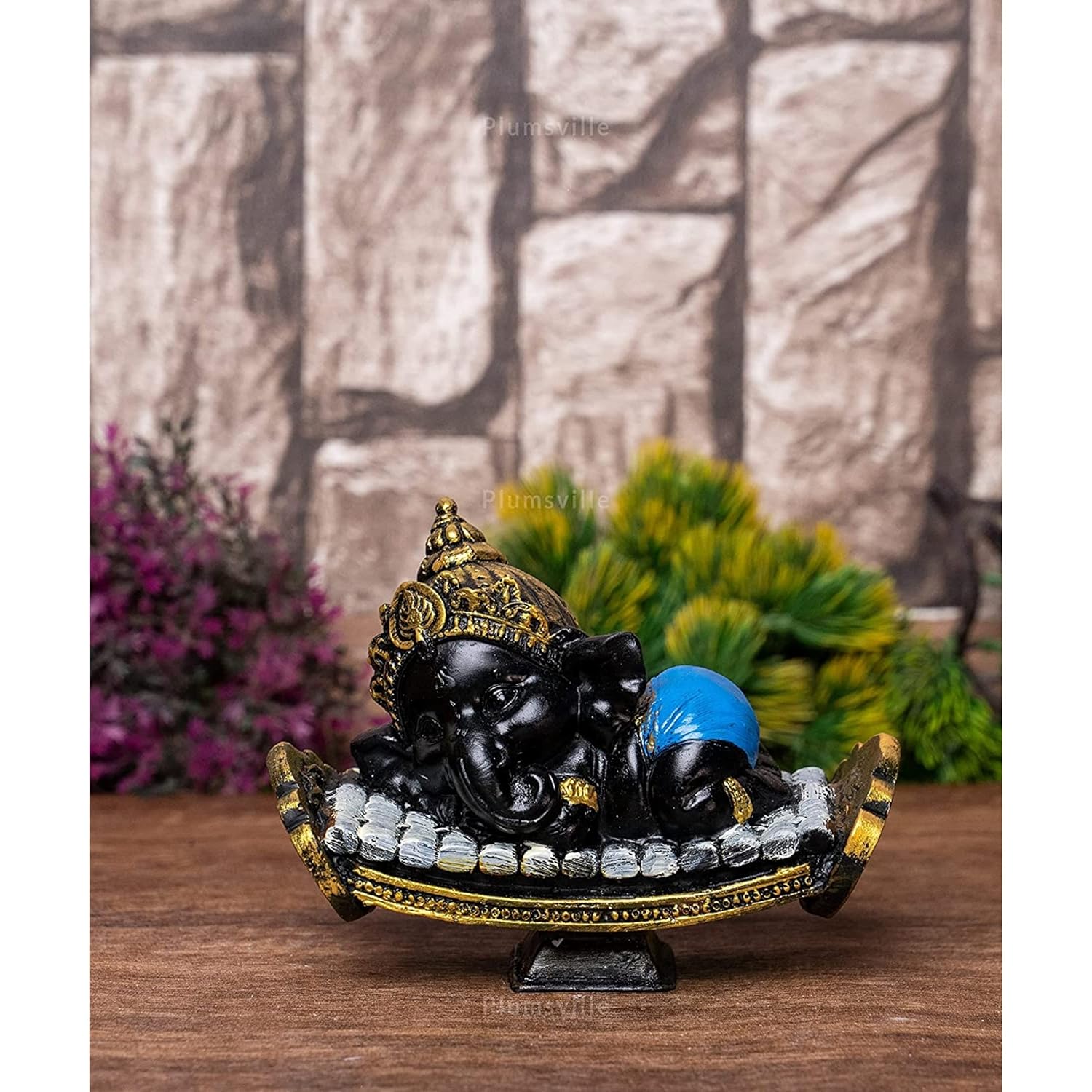 Lord Ganesha Idols for Home Decor, Ganesh ji Sleeping on Safa with Pillow, Gannu Giving Blessing Statue, Beautiful Ganesh Decorative Showpiece