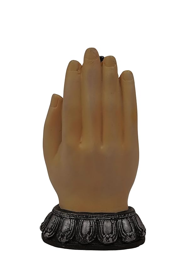 Palm Buddha Statue Polyresin Buddha Idol Showpiece - Perfect for Living Room, Bedroom and Office Space - Home Décor and Staircase Wall Decoration - Ideal for Gifting