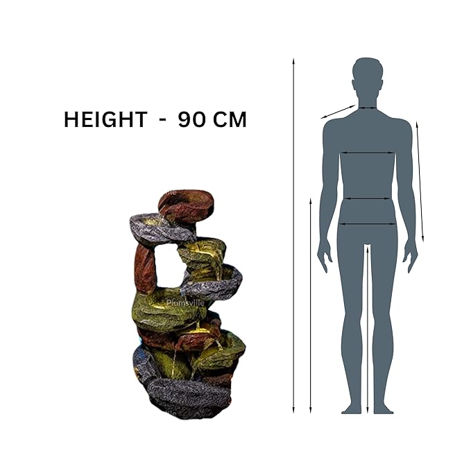 Resting Rock Stone Water Fountain for Home, Office, Garden Decoration Tabletop Water Fountain for Indoor Outdoor Home Decor Living Room Garden Bedroom Hall Table Top Decoration Showpiece.
