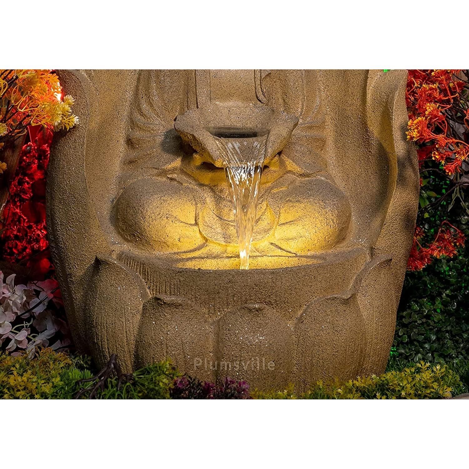 Beige Indoor Fountain Outdoor Fountain with Led Lights for Home Decor and Office Decoration Or Gifting/Anniversary