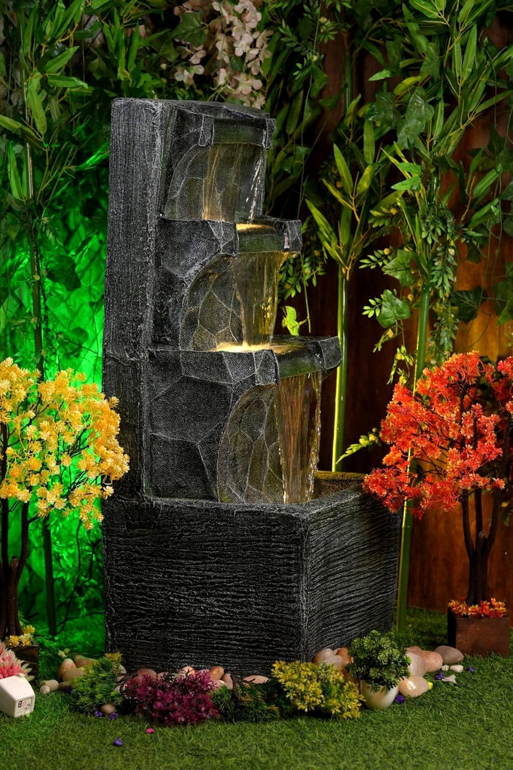 Wall Back Water Fountain for Indoor and Outdoor, Large Garden Fountain, Home Decor