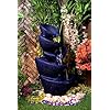 Water Fountain for Home, Office and Garden Decor Medium (Blue) Stacked Pot Water Fountain for Decorative Indoor Outdoor Home Decor Living Room Garden Bedroom Hall Table Top Decoration Showpiece.