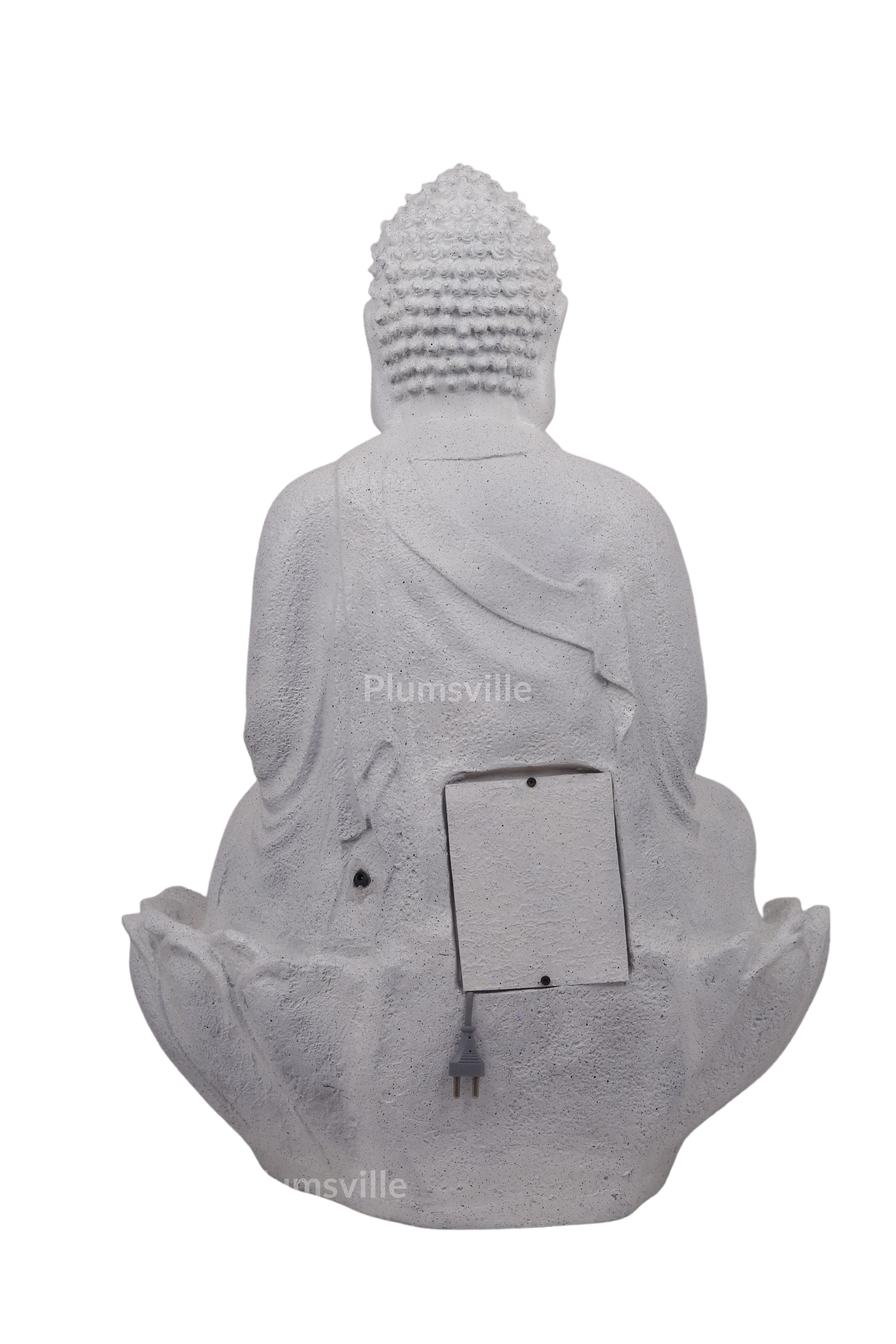 Lotus/Buddha Water Fountain/for Home, Office, Garden White Color Decor Items for Living Room Best Gift for Any Occasion. Vastu Kamal Buddha Water Fountain Lotus Buddha Water Fountain