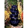 Water Fountain for Home, Office and Garden Decor Medium (Blue) Stacked Pot Water Fountain for Decorative Indoor Outdoor Home Decor Living Room Garden Bedroom Hall Table Top Decoration Showpiece.