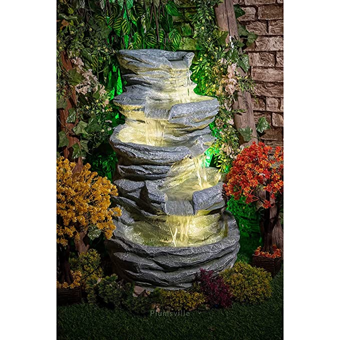 Outdoor Rock Cascade Water Fountain