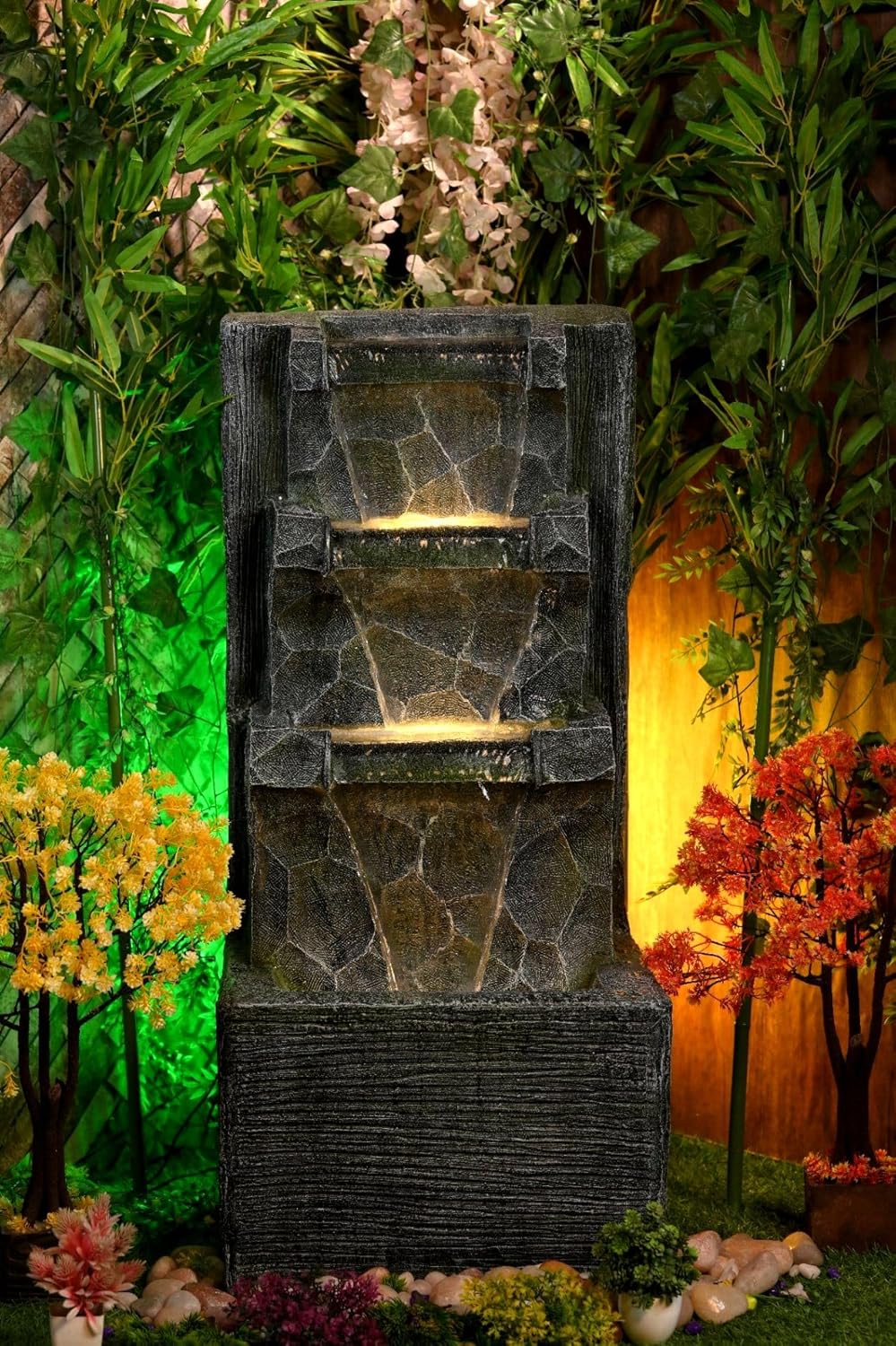 Wall Back Water Fountain for Indoor and Outdoor, Large Garden Fountain, Home Decor