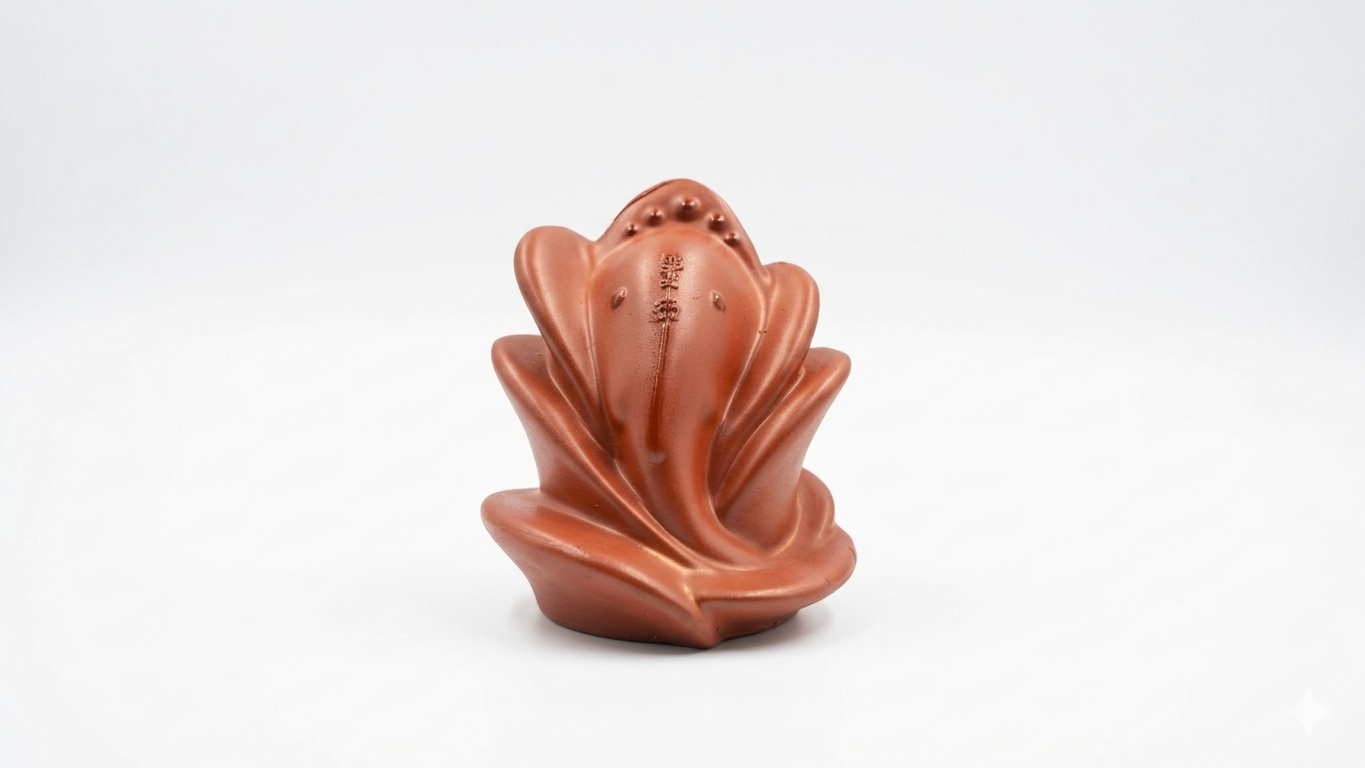 Elegant Red Ganesh Lotus Design Showpiece Polyresin Idol for Gifting & Decor