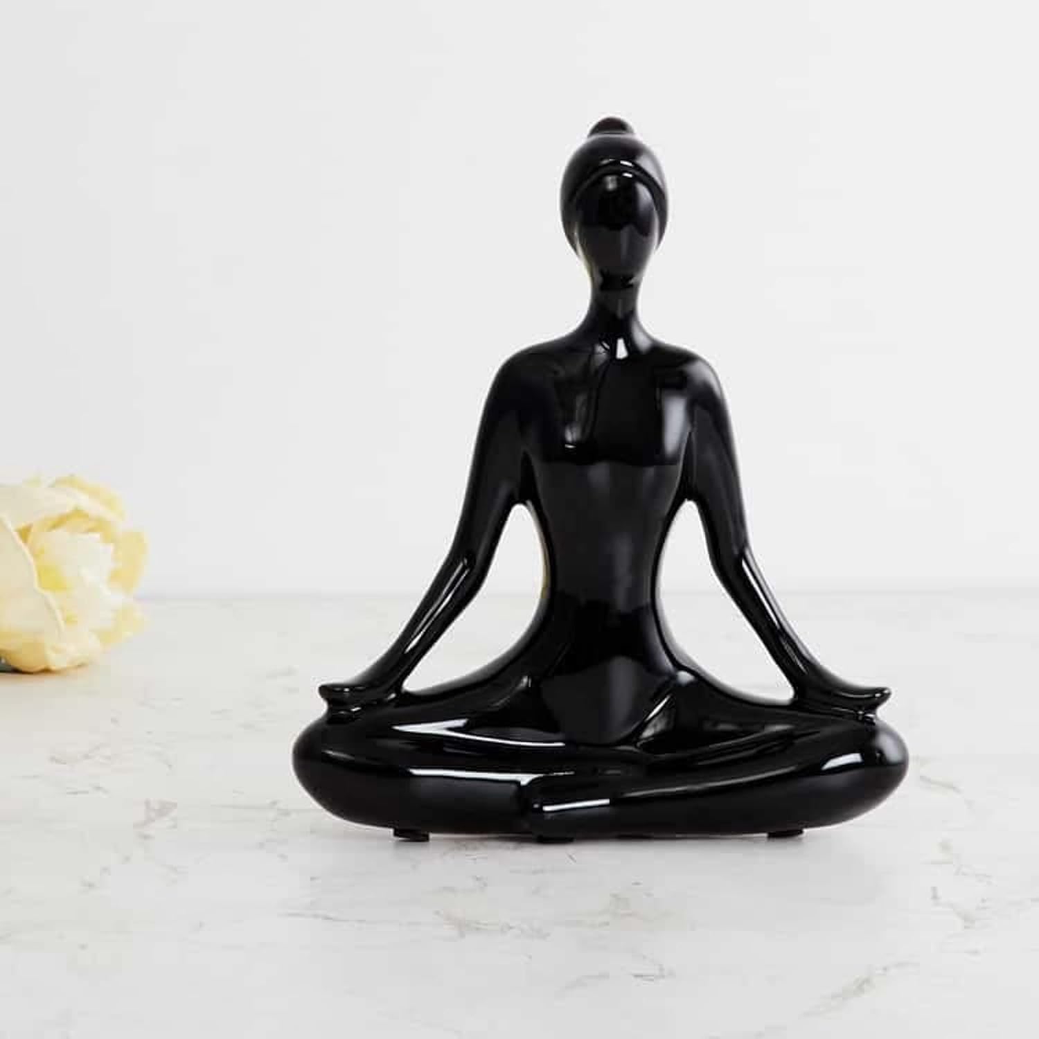 Handcrafted Yoga Showpiece for Serene Home Decor | Tranquil Lady Showpiece Statue for Living Room/Bedroom/Home/Office House/Antique Idol, Art, Decoration, Showpiece