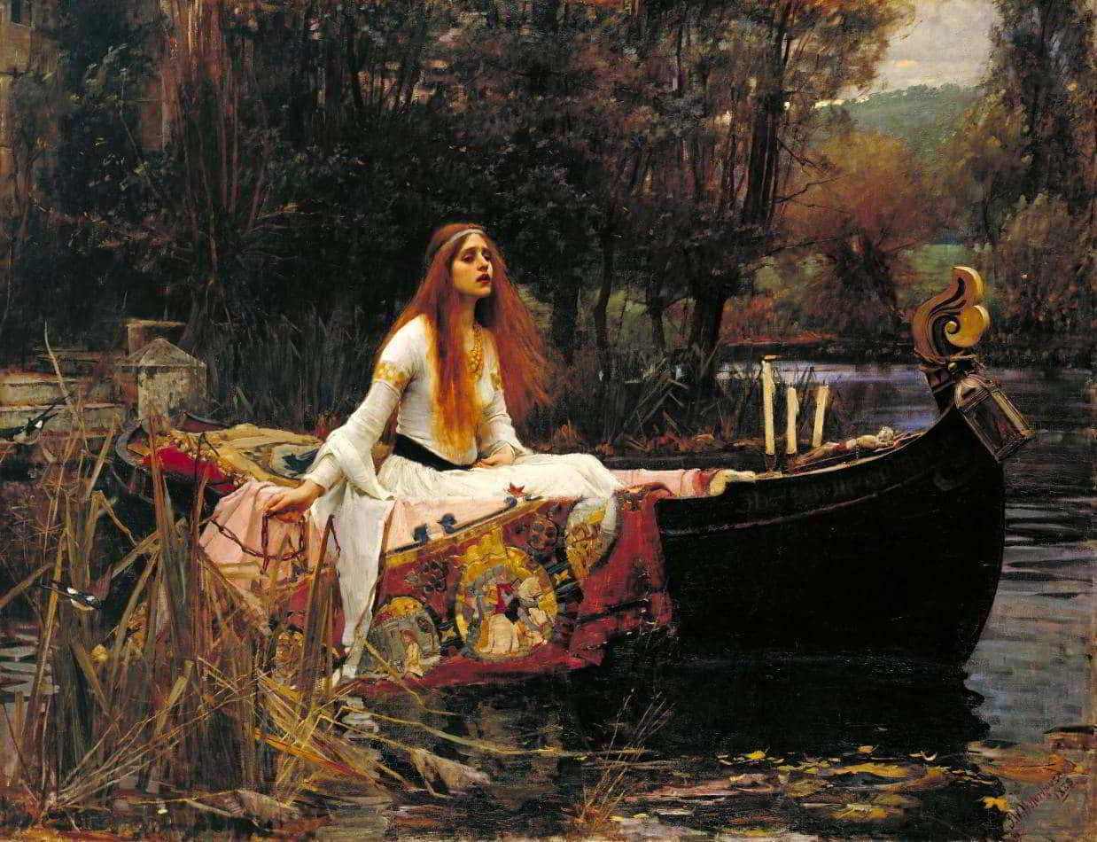 A Dama do Shalott de John W. Waterhouse