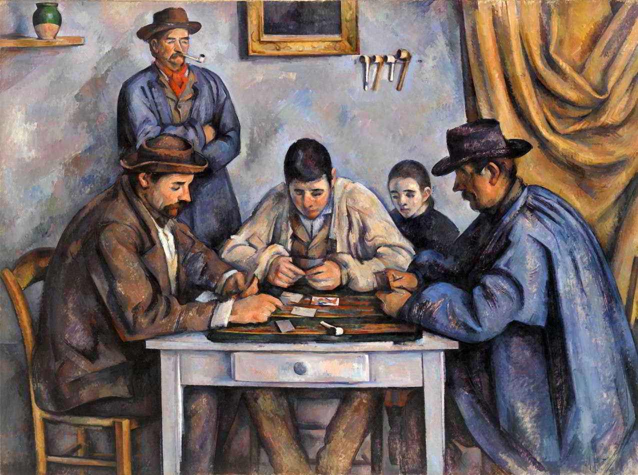 Os Jogadores de Cartas (1890) de Paul Cézanne