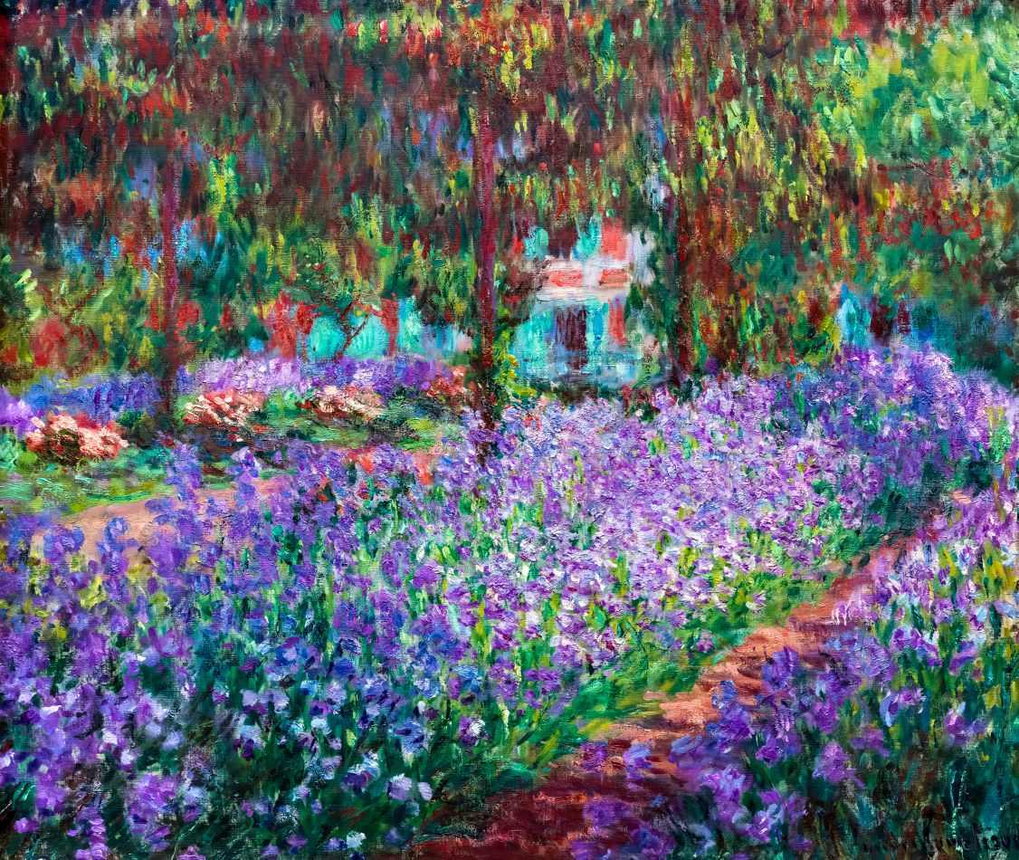Jardim em Giverny de Claude Monet
