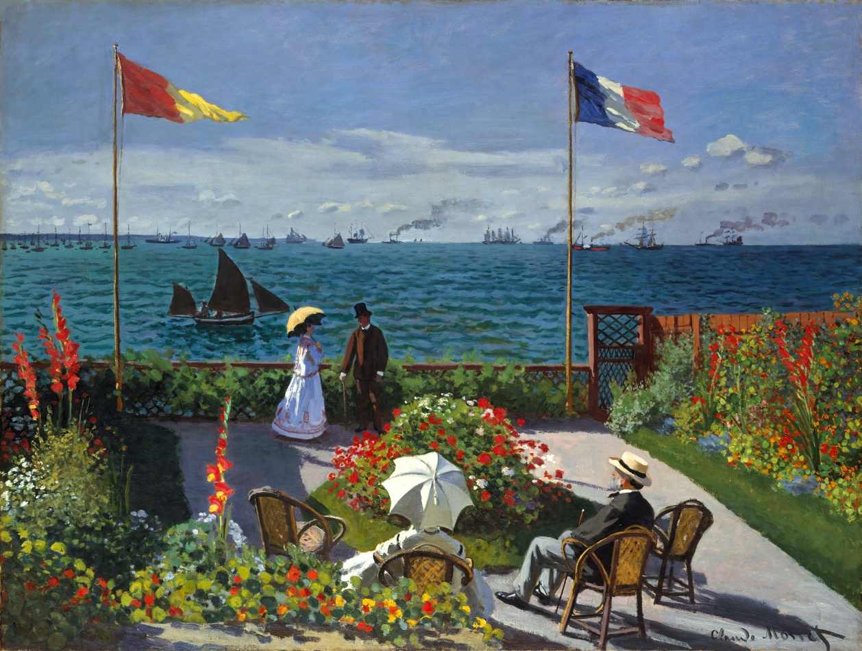Jardim em Sainte-Adresse de Claude Monet
