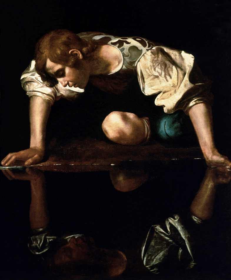 Narciso (1597) de Caravaggio