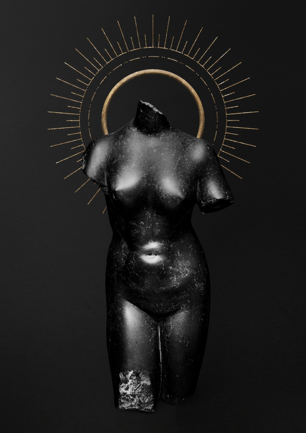 Escultura Feminina em Preto 3