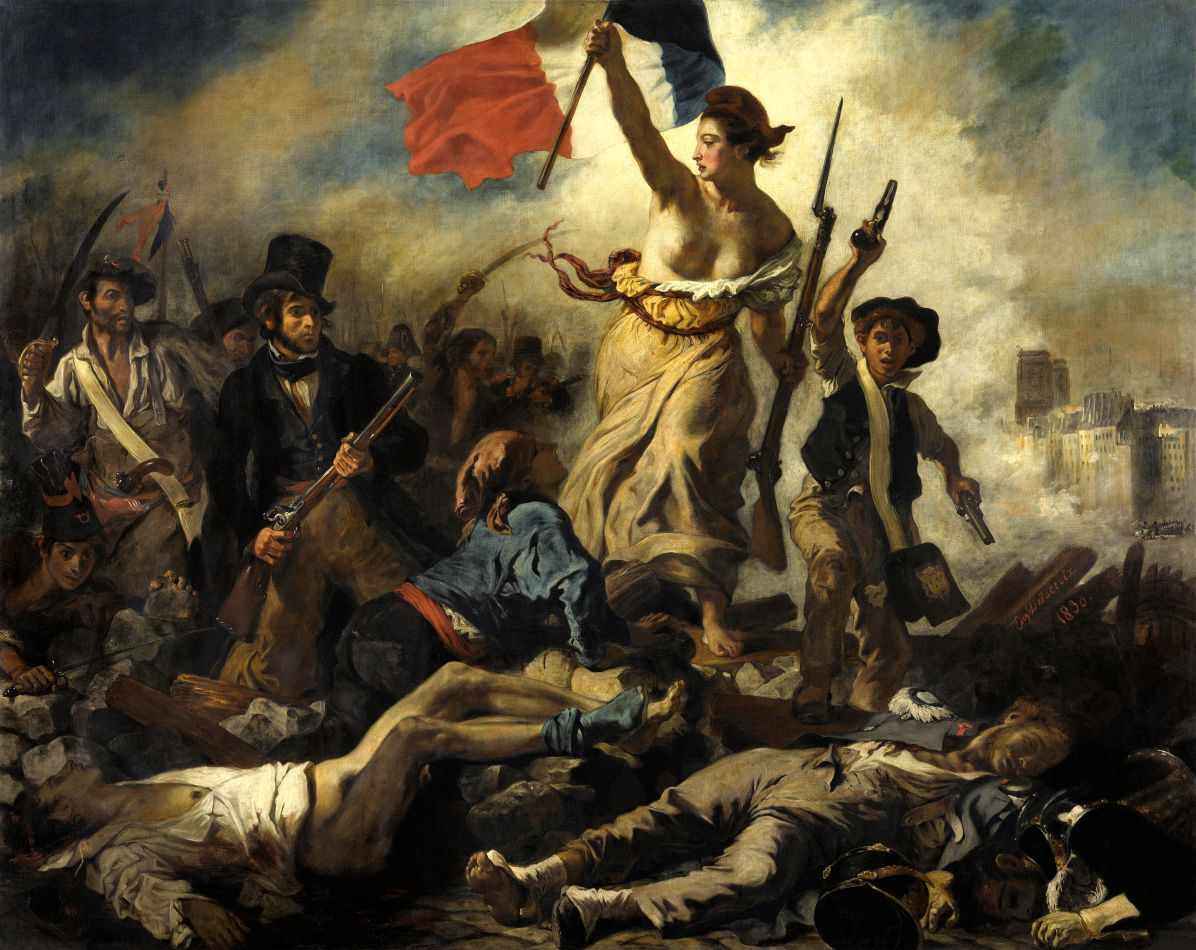 A Liberdade Guiando o Povo de Eugène Delacroix