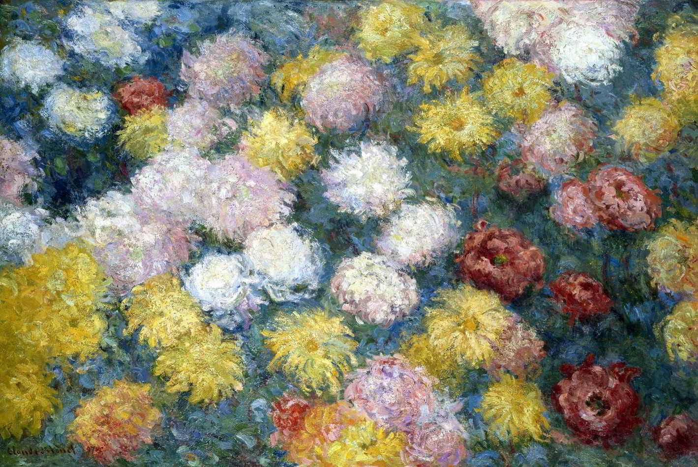 Crisântemos de Claude Monet