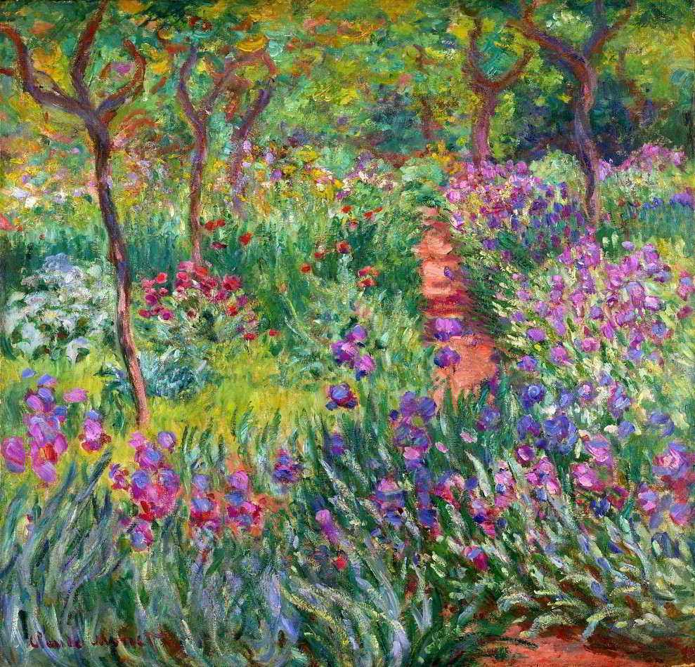 Jardim de Iris (1900) de Claude Monet