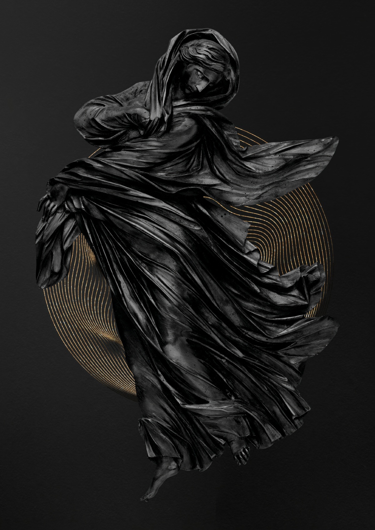 Escultura Feminina em Preto 2