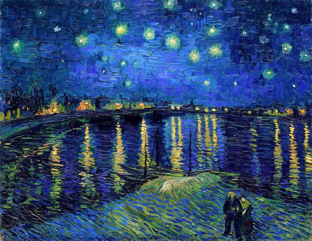 Noite Estrelada Sobre o Ródano de Vincent van Gogh