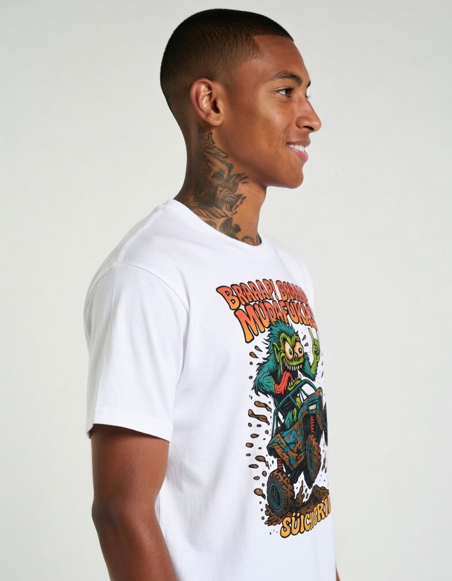 Braaap Mudafukas T-shirt Savage Off-Road Streetwear Energy  | SUICIDERIDE™ Graphic side-by-side (SxS) TEE