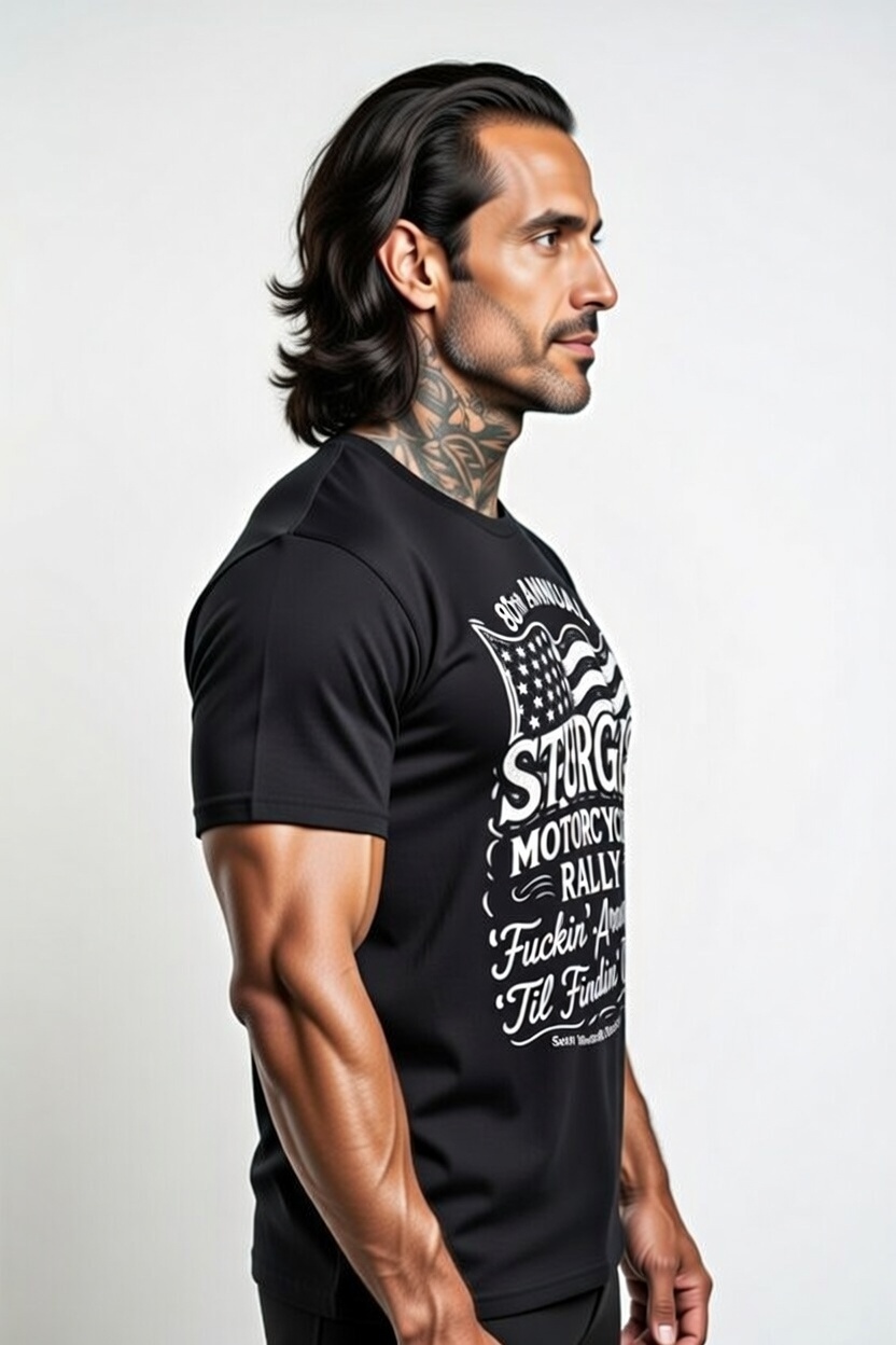 86th Sturgis Motorcycle Rally Black T-Shirt – Biker Badass | SUICIDERIDE™ Biker Graphic Tee "Still Fuckin' Around Still Findin' Out"