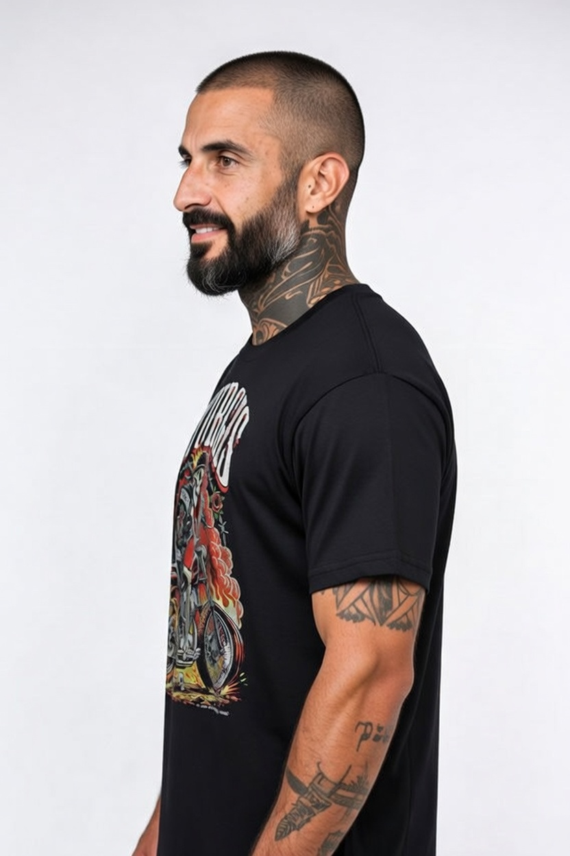 Sturgis Motorcycle Rally 86th Annual 2026 Skeleton Rider Flames T-Shirt - Black Biker Grim Reaper Rally Gear | SUICIDERIDE™ Biker Graphic Tee "ROSIE"