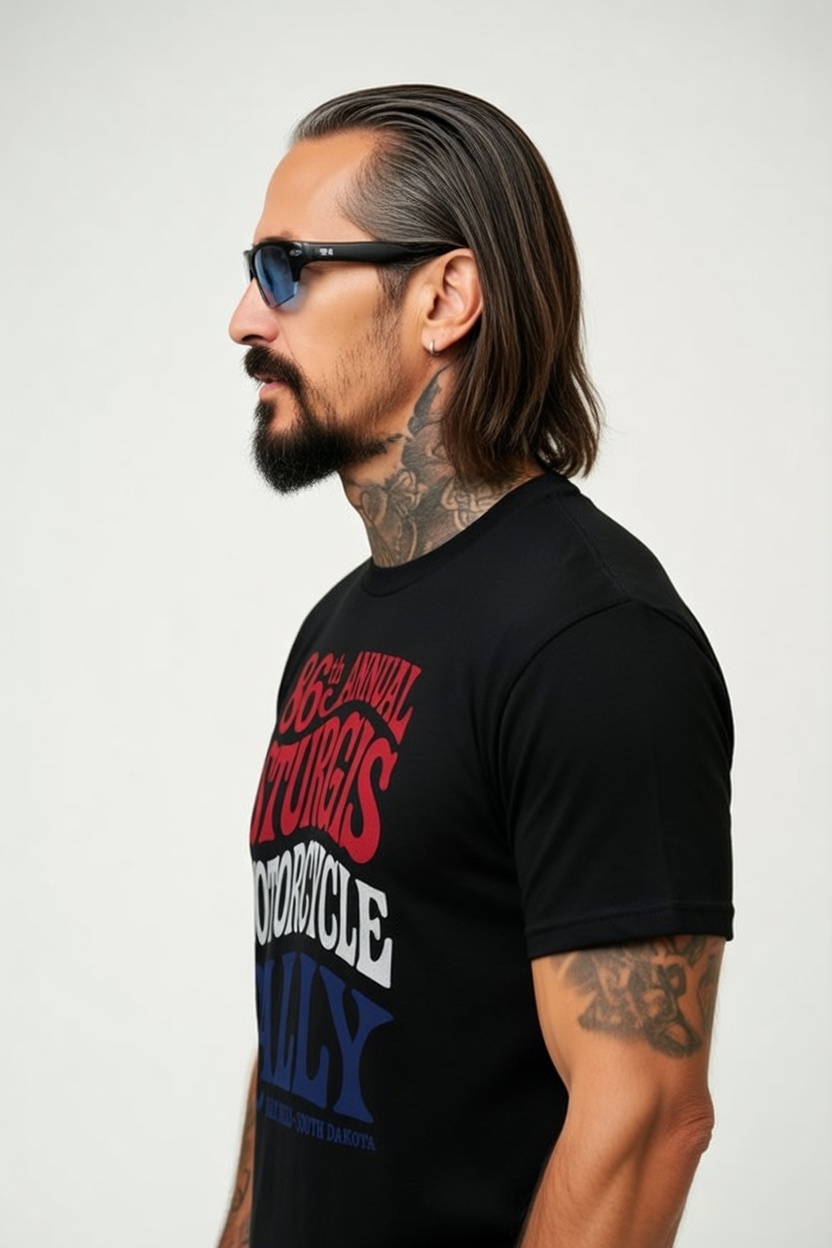 2026 86th Sturgis Motorcycle Rally Black T-Shirt - Black Hills Badass Biker Tee 2026 | SUICIDERIDE™ Biker Graphic Tee 1960s 1970s Poster Style