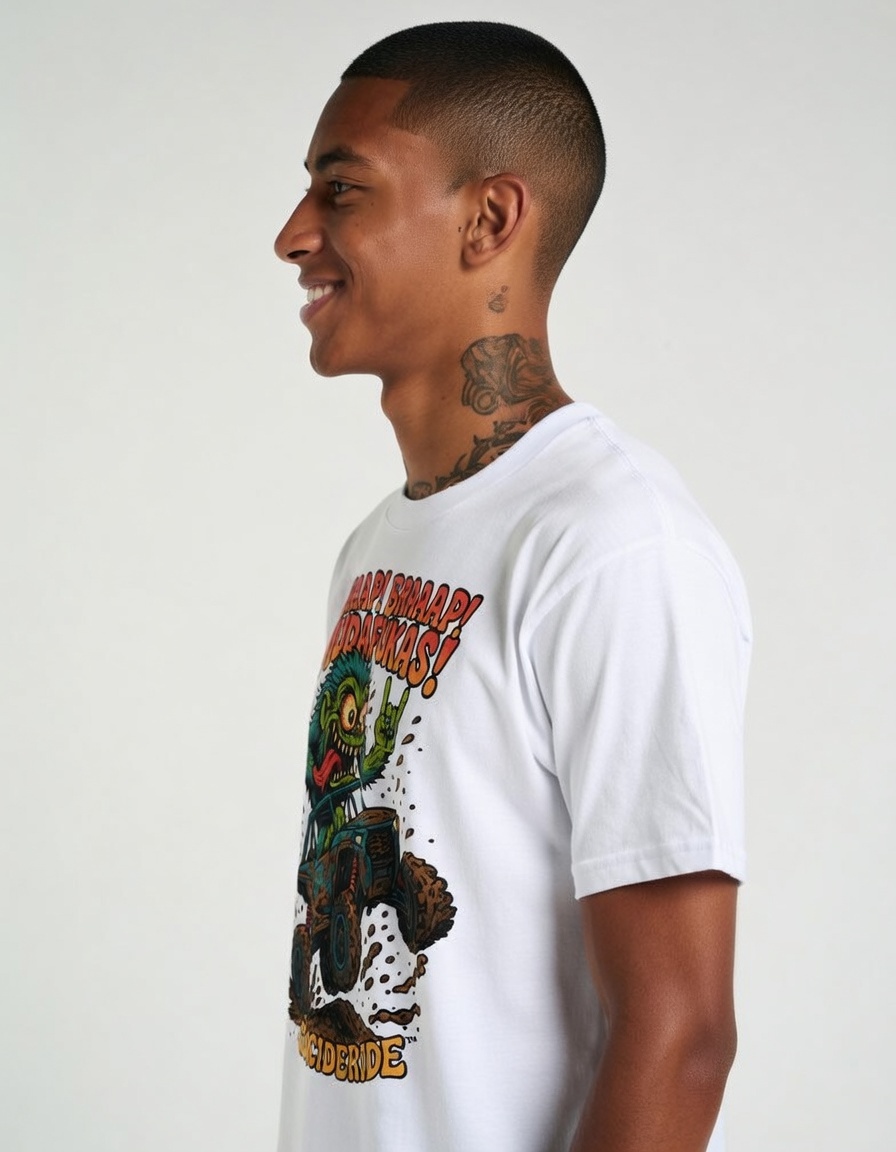Braaap Mudafukas T-shirt Savage Off-Road Streetwear Energy  | SUICIDERIDE™ Graphic side-by-side (SxS) TEE