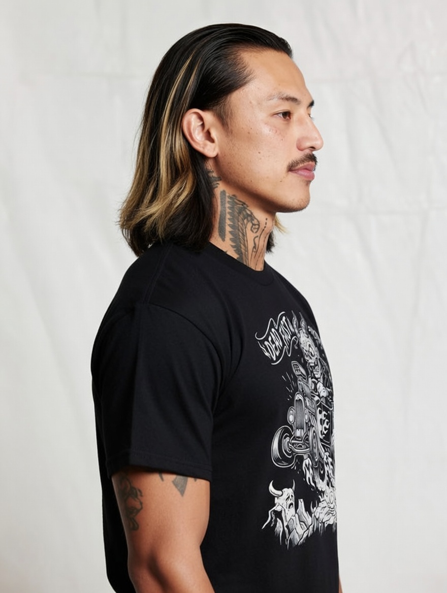 Vintage Devil Skeleton Hot Rod T-Shirt | SUICIDERIDE™ DEAD FAST Graphic Tee