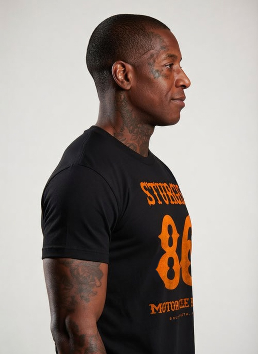 Rebel Sturgis 2026 '86 Motorcycle Rally Biker T-shirt - Vintage Badass Black | SUICIDERIDE™ Biker Graphic Tee