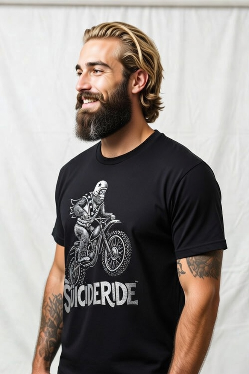 Motokong Stunt Gorilla Dirt Bike T-Shirt - Ride Hard or Die Trying | SUICIDERIDE™ Biker Graphic Tee