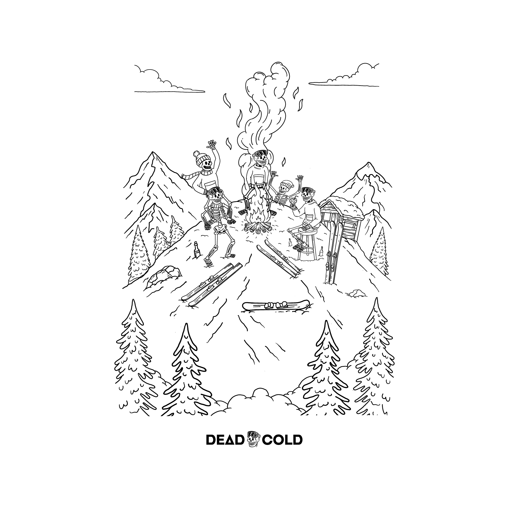 DeadCold Piste Party Tee – White