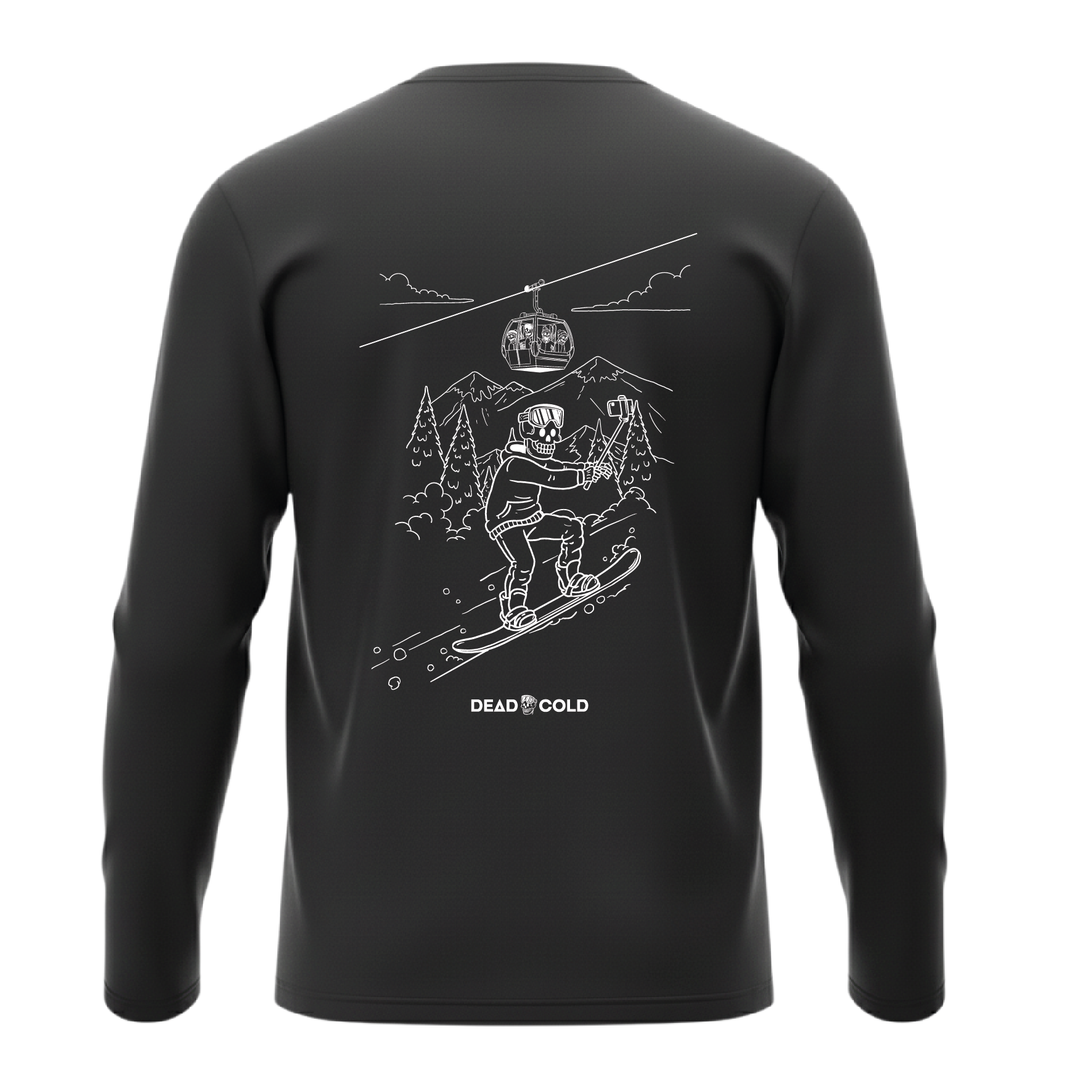 DeadCold Selfie - Boarders Longsleeve Tee – Black