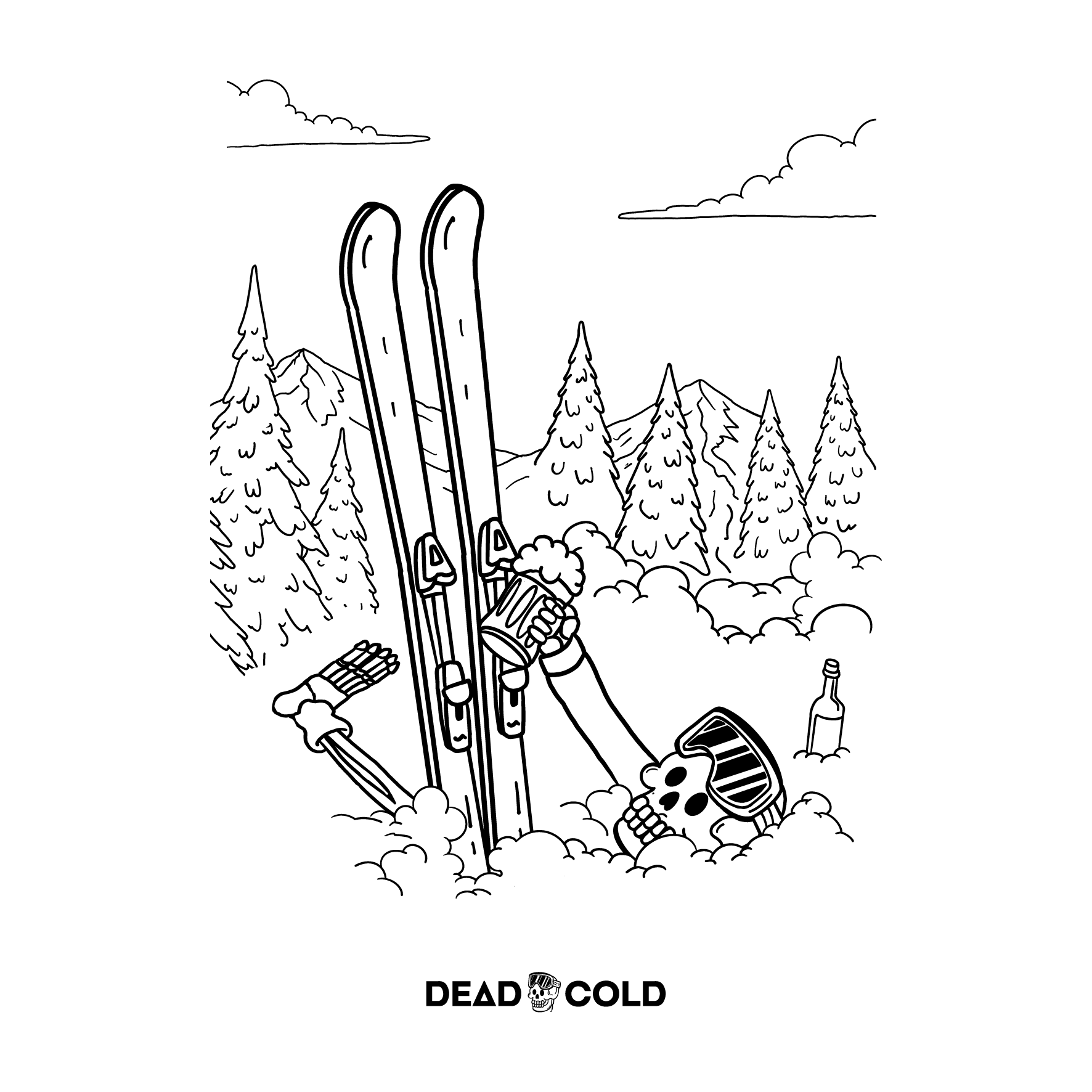 DeadCold After Après Club Tee – White