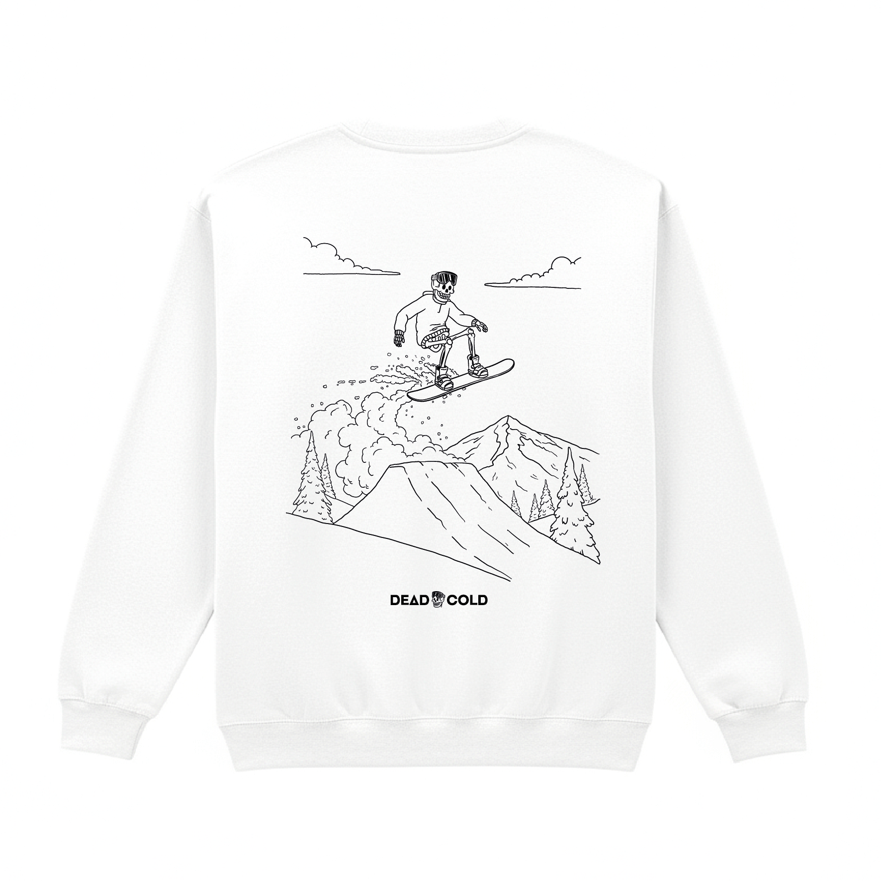 DeadCold Nailed It - Boarders Sweater – White