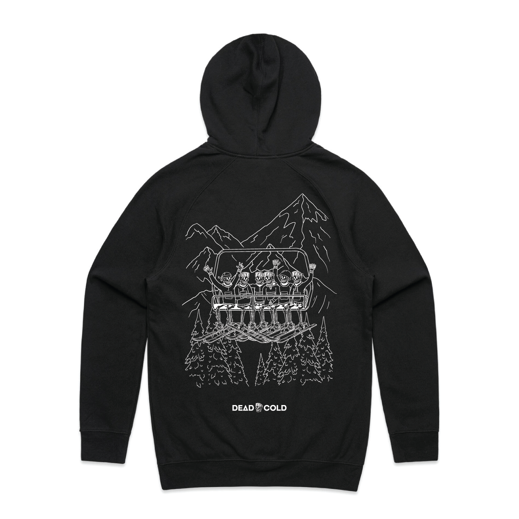 DeadCold Chairlift Crew Hoodie – Black